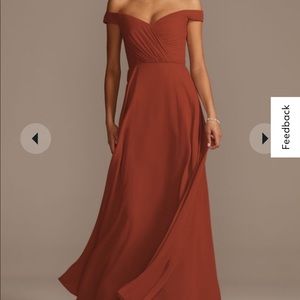 *New With Tags- In Sealed Bag- Never Opened* Off the Shoulder Bridesmaid Dress